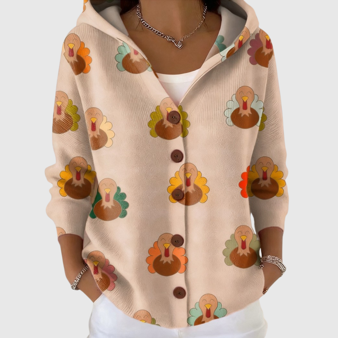 Paula | Chaqueta de punto con capucha