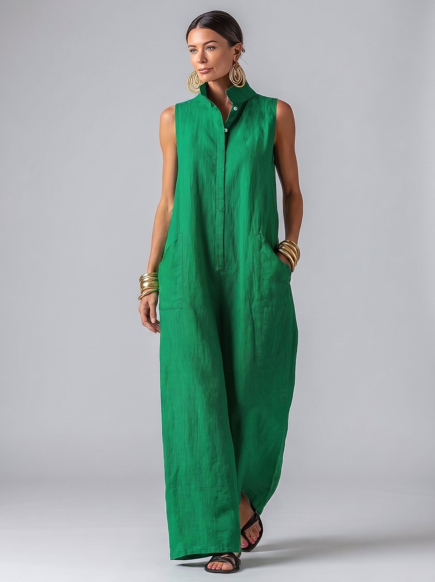Ana | Mono elegante de Lino Y algodón