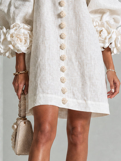 Sara | Minivestido Blanco Floral