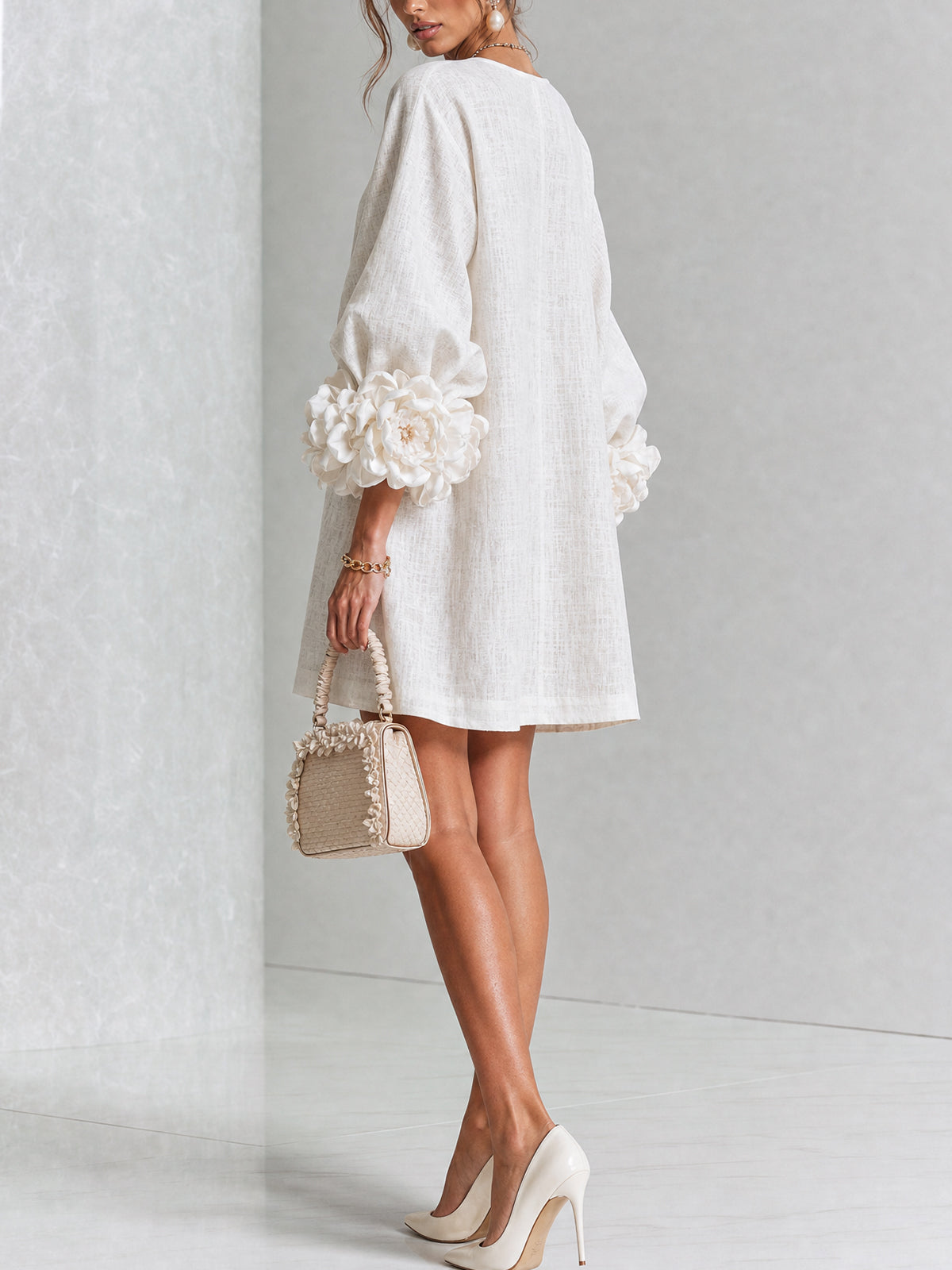 Sara | Minivestido Blanco Floral